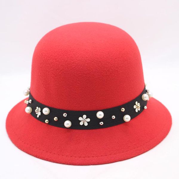 bingyuanhaoxuan women solid felt woolen hats black red hats vintage western bucket for women female bowler with straps, Blue;gray
bingyuanhaoxuan women solid felt woolen hats black red hats vintage western bucket for women female bowler with straps, Blue;gray