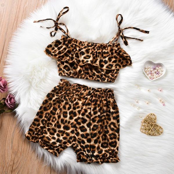 sleeveless ruffles leopard print crops newborn baby girl clothes summer casual elastic shorts children girls clothing sets, White
sleeveless ruffles leopard print crops newborn baby girl clothes summer casual elastic shorts children girls clothing sets, White