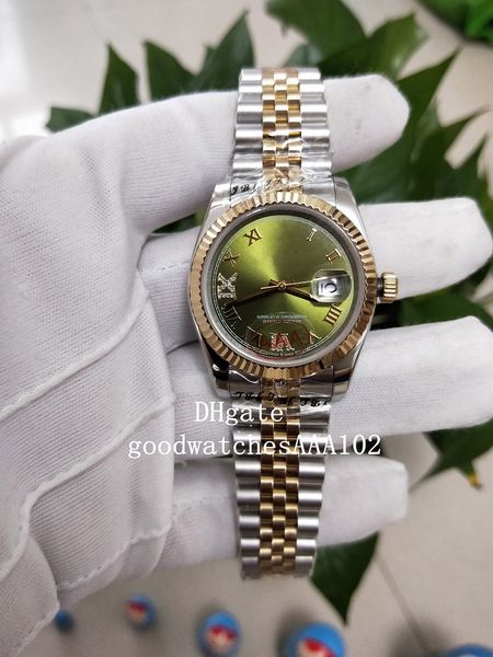 126231 12633 36mm18k rose gold green dial stainless steel eta 2813 movement automatic mens watch watches, Slivery;brown
126231 12633 36mm18k rose gold green dial stainless steel eta 2813 movement automatic mens watch watches, Slivery;brown