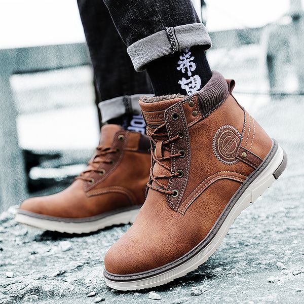 tantu genuine leather hiking shoes men fleece warm outdoor winter sneakers waterproof high-cut anti-skid mountain camping shoes 
tantu genuine leather hiking shoes men fleece warm outdoor winter sneakers waterproof high-cut anti-skid mountain camping shoes