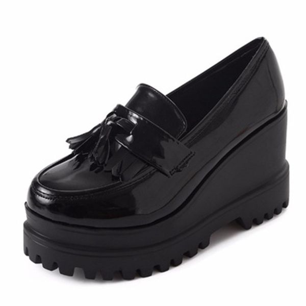2020 spring and autumn new patent leather thick heel fashion casual all-match british platform platform large size flat shoes, Black
2020 spring and autumn new patent leather thick heel fashion casual all-match british platform platform large size flat shoes, Black