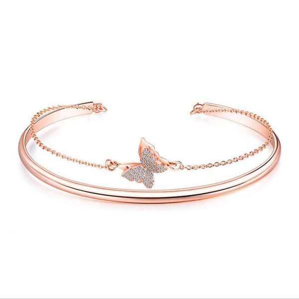 bangle vj fashion sweet love butterfly crystal bracelet rose gold wristband jewelry accessories valentine's day gift for women, Black
bangle vj fashion sweet love butterfly crystal bracelet rose gold wristband jewelry accessories valentine's day gift for women, Black