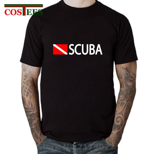 2019 new arrival summer scuba diving logo t shirt men sign of scuba dive t-shirt scuba diver emblem tshirt funny diving clothing