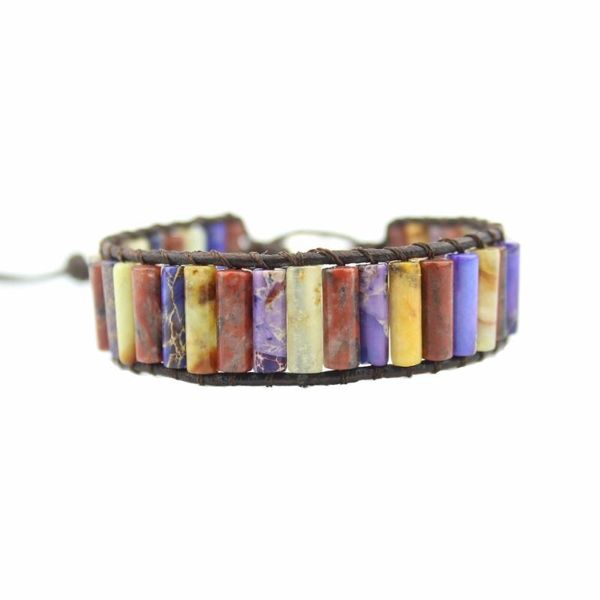 men and women new designer semi-precious stone beaded adjustable single wrap jewelry with tree of life button, Golden;silver
men and women new designer semi-precious stone beaded adjustable single wrap jewelry with tree of life button, Golden;silver