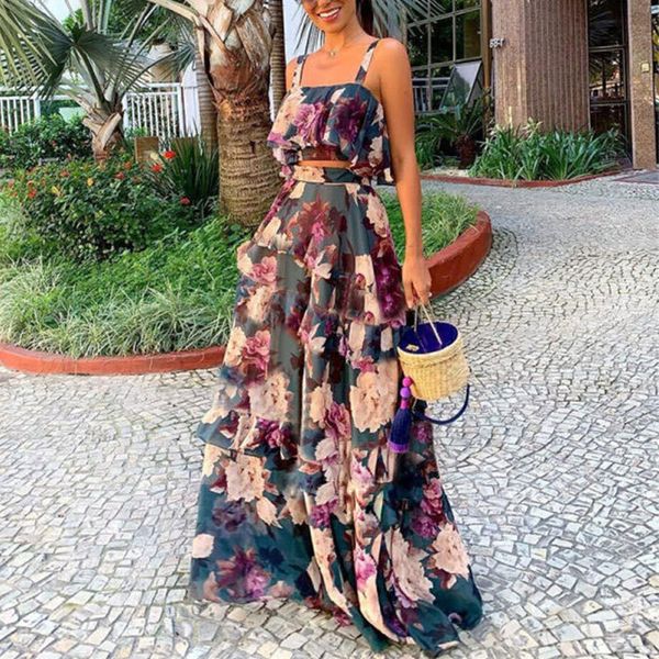 women's swimwear vacation style boho 2 piece set swimsuit cover up matching crop and skirt wild floral in mint beach a339, White;black
women's swimwear vacation style boho 2 piece set swimsuit cover up matching crop and skirt wild floral in mint beach a339, White;black