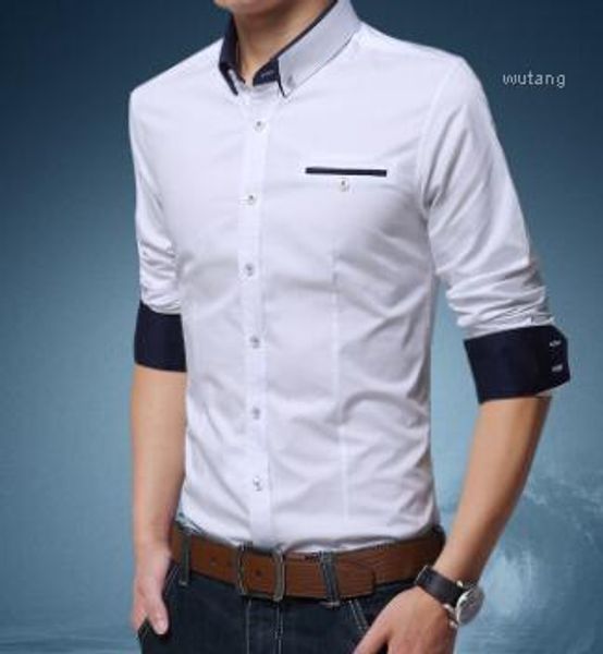 dress shirts male casual shirt stand collar single breasted shirt mens designer business, White;black
dress shirts male casual shirt stand collar single breasted shirt mens designer business, White;black