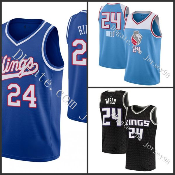 sacramento kings men #24 buddy hield blue nba men 2019-20 jersey, Black 
sacramento kings men #24 buddy hield blue nba men 2019-20 jersey, Black