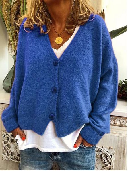 womens autumn winter cardigan sweater long sleeve knit button up loose casual solid color coat oversized, White;black
womens autumn winter cardigan sweater long sleeve knit button up loose casual solid color coat oversized, White;black