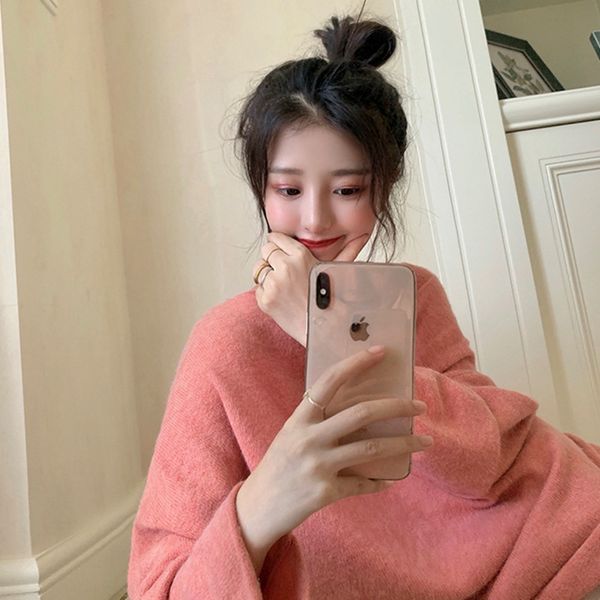 big xi self-made new simple round neck sweater pullover classic elegant loose pullover inside lazy sweater outside 02hhz, White;black
big xi self-made new simple round neck sweater pullover classic elegant loose pullover inside lazy sweater outside 02hhz, White;black