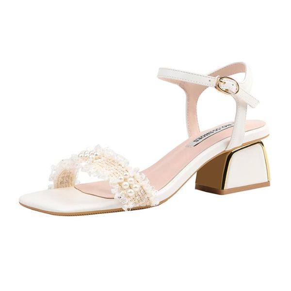 one word with pearl high heels thick heel 2020 new mid-heel empty sandals wild summer fairy style square toe, Black
one word with pearl high heels thick heel 2020 new mid-heel empty sandals wild summer fairy style square toe, Black