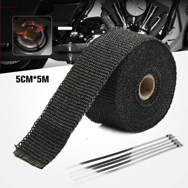 5m roll fiberglass heat shield motorcycle exhaust header pipe heat wrap tape thermal protection+ 6 ties kit exhaust pipe insulat
5m roll fiberglass heat shield motorcycle exhaust header pipe heat wrap tape thermal protection+ 6 ties kit exhaust pipe insulat