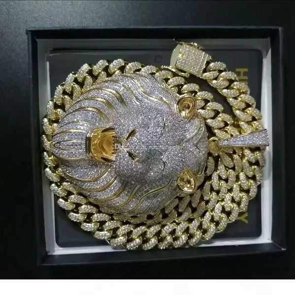 mens jewelry hip hop iced out pendant luxury designer necklace bling diamond cuban link chain big pendants lion animal rapper accessories34, Silver
mens jewelry hip hop iced out pendant luxury designer necklace bling diamond cuban link chain big pendants lion animal rapper accessories34, Silver