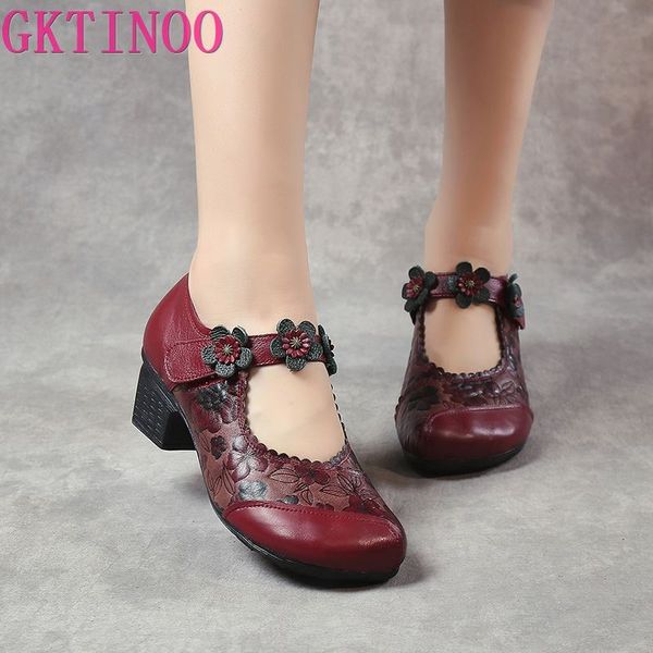 dress shoes gktinoo spring autumn women high heel flowers handmad pumps ladies retro genuine leather round toe thick, Black
dress shoes gktinoo spring autumn women high heel flowers handmad pumps ladies retro genuine leather round toe thick, Black