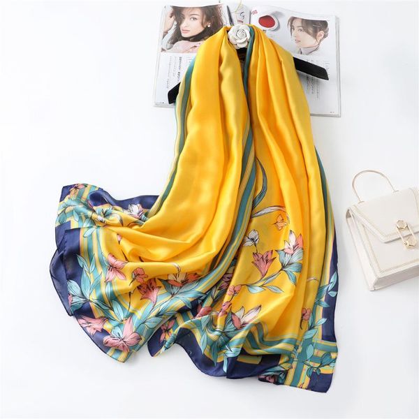 women autumn silk scarves shawls new ladies wraps soft pashimina foulard female designer beach stole bandana 2020, Blue;gray
women autumn silk scarves shawls new ladies wraps soft pashimina foulard female designer beach stole bandana 2020, Blue;gray