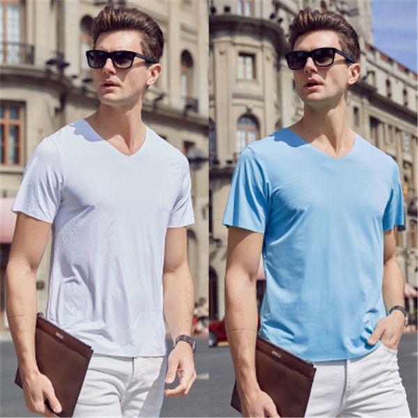 men's modal v-neck ice silk seamless short-sleeved quick-drying sports thin high-quality t-shirt m-4xl kg-908, White;black
men's modal v-neck ice silk seamless short-sleeved quick-drying sports thin high-quality t-shirt m-4xl kg-908, White;black