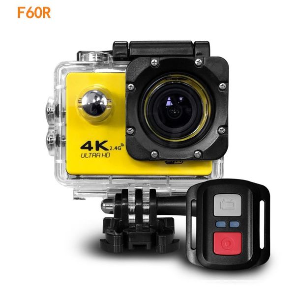 

2020- action camera f60r 4k 30fps 1080p 60fps wifi 2.0 170d helmet cam waterproof sports camera remote control 7 colors