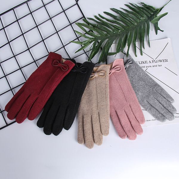sishion 2020 new bowknot touch screen gloves retro black red gray cashmere wool gloves qz0181, Blue;gray
sishion 2020 new bowknot touch screen gloves retro black red gray cashmere wool gloves qz0181, Blue;gray