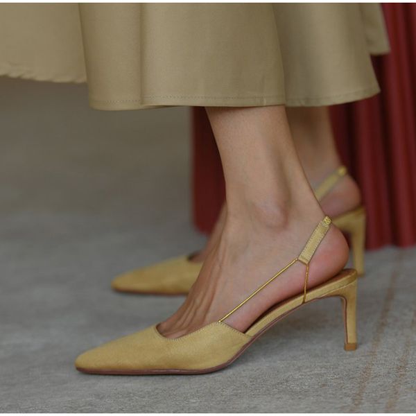 women's 2020thin heels casual fashionsatin pointed toe sandals female high heels cat heel shoes de mujer lady zapatos new, Black
women's 2020thin heels casual fashionsatin pointed toe sandals female high heels cat heel shoes de mujer lady zapatos new, Black
