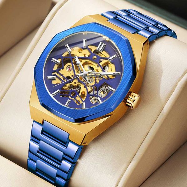 royal gold bezel blue case stainless steel skeleton design automatic mechanical luxury brand forsining watches men watches, Slivery;brown
royal gold bezel blue case stainless steel skeleton design automatic mechanical luxury brand forsining watches men watches, Slivery;brown