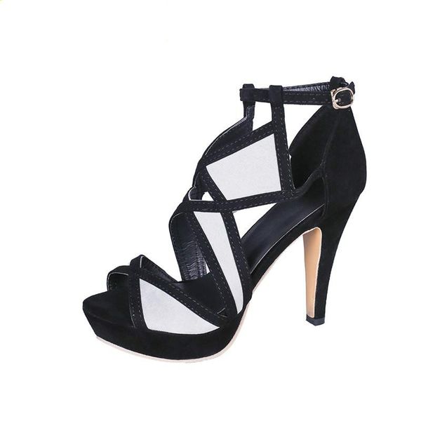 size 35-42 sandalia feminina summer gladiator high heels peep toe sandals casual shoes woman waterproof platform sexy, Black
size 35-42 sandalia feminina summer gladiator high heels peep toe sandals casual shoes woman waterproof platform sexy, Black