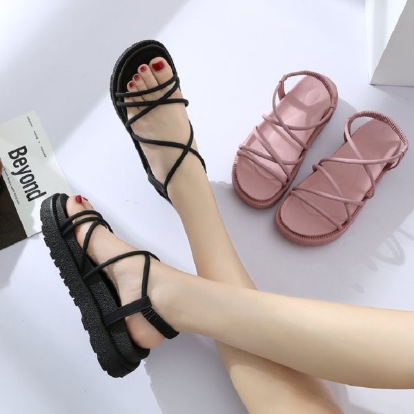 2020 summer new cross belt sandals wild beach vacation thick bottom fashion sandals beach flat women's shoes, Black
2020 summer new cross belt sandals wild beach vacation thick bottom fashion sandals beach flat women's shoes, Black
