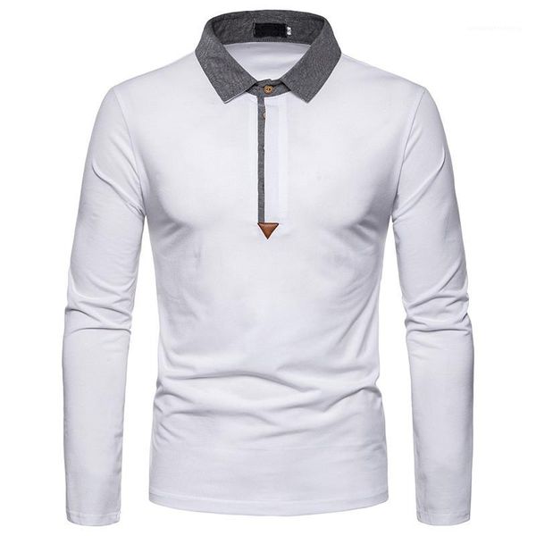designer polo shirt fashion slim fit long sleeves lapel neck polo shirt leather patchwork polos mens solid color, White;black
designer polo shirt fashion slim fit long sleeves lapel neck polo shirt leather patchwork polos mens solid color, White;black