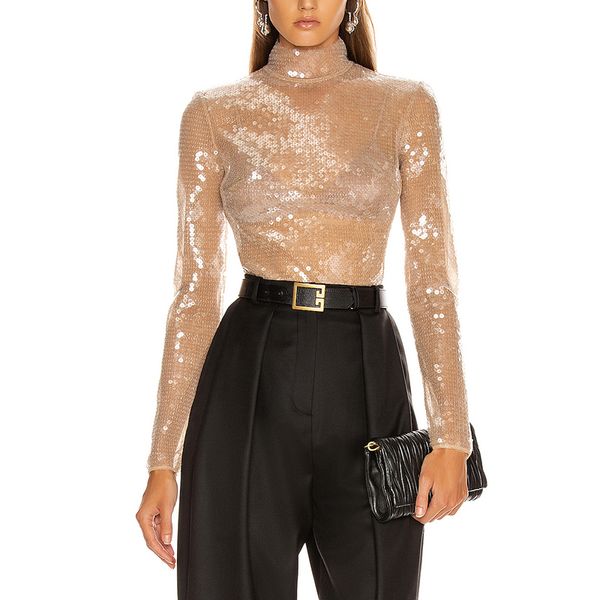 women's bodysuits 2020 summer new apricot long-sleeved sequined turtleneck bodycon celebrity club party bodysuit female, Black;white
women's bodysuits 2020 summer new apricot long-sleeved sequined turtleneck bodycon celebrity club party bodysuit female, Black;white