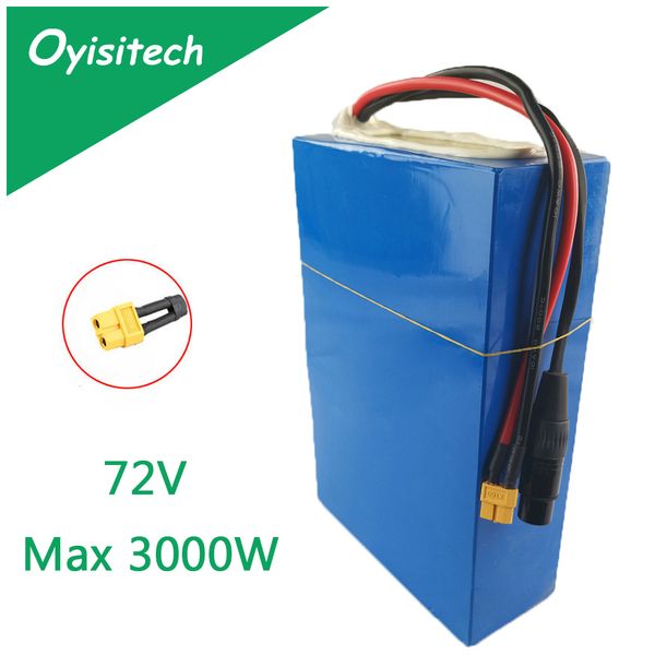 Image of 72V 40Ah Max 3000W Ebike Battery Lithium ion 25Ah 30Ah with 40A 60A BMS Pack akku For Electric Bike Scooter