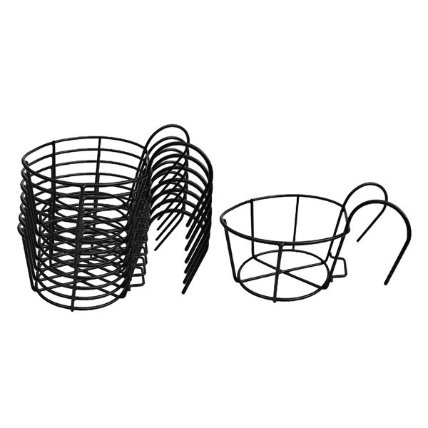 8pieces black metal flowerpot hanging basket holder garden plant racks 
8pieces black metal flowerpot hanging basket holder garden plant racks