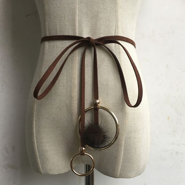 women designer gold round metal circle thin leather tied up belts punk big o ring ball belt clothes accessory, Black;brown
women designer gold round metal circle thin leather tied up belts punk big o ring ball belt clothes accessory, Black;brown