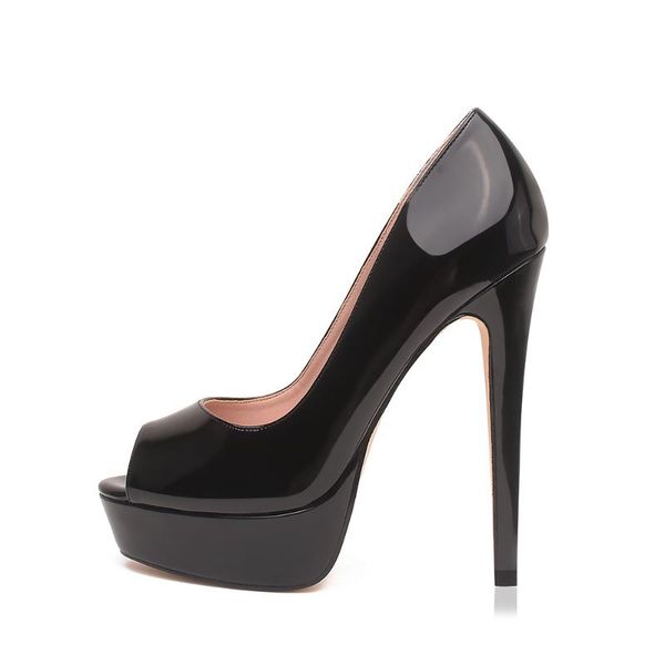 elisabet tang women's shoes 14cm ultra high heels peep toe platform shoes for party wedding shallow black heeled ladies 
elisabet tang women's shoes 14cm ultra high heels peep toe platform shoes for party wedding shallow black heeled ladies