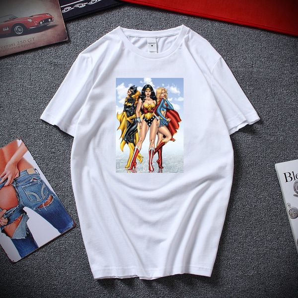new avenger league super hero printed short sleeve t-shirt men's fashion, casual hip-sleeve t-shirt cotton shirt