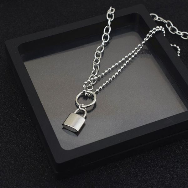 2020 men jewelry silver color lock pendant necklace brand new stainless steel bead asymmetric cable chain necklace
2020 men jewelry silver color lock pendant necklace brand new stainless steel bead asymmetric cable chain necklace