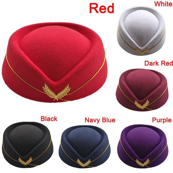 professionals wool fedoras hats women ladies stewardess hat elegant airline costume etiquette cap for women 6 colors, Blue;gray
professionals wool fedoras hats women ladies stewardess hat elegant airline costume etiquette cap for women 6 colors, Blue;gray