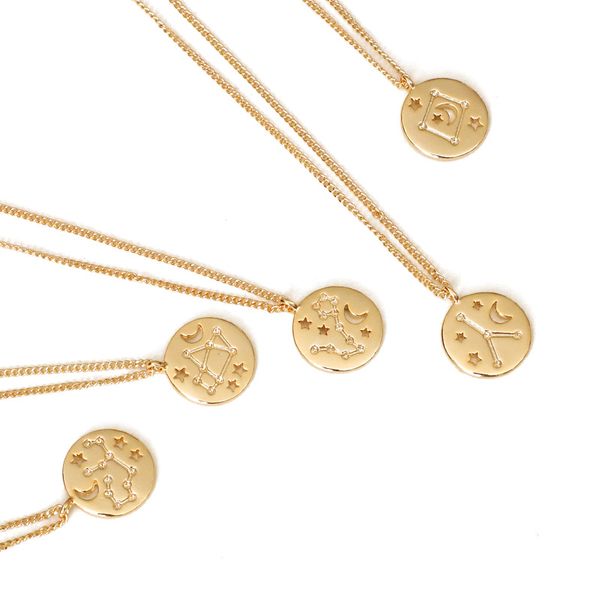 2020 new 12 zodiac constellation signs pendant necklace yellow brass necklace women friend fashion design birthday gift jewelry, Silver
2020 new 12 zodiac constellation signs pendant necklace yellow brass necklace women friend fashion design birthday gift jewelry, Silver