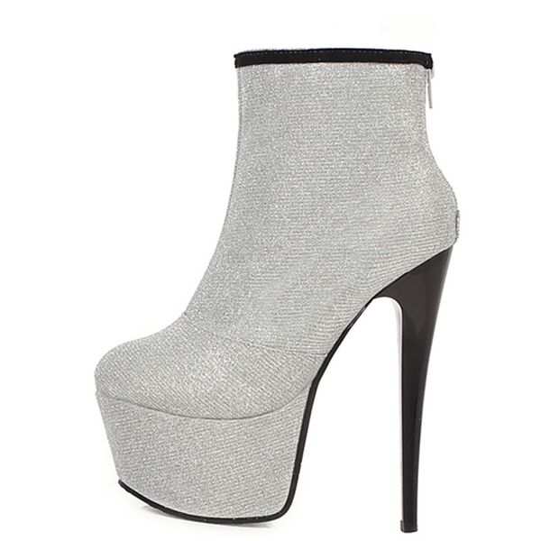 boots plus size 48 16cm high heels women luxury sequined fashion ankle silver blue platform short shoes woman, Black
boots plus size 48 16cm high heels women luxury sequined fashion ankle silver blue platform short shoes woman, Black