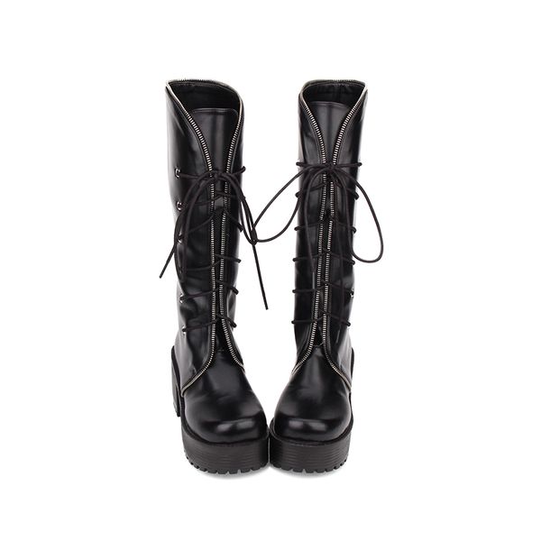 angelic imprint new fashion punk lolita style knee high winter boots for women size 35-39 8430, Black
angelic imprint new fashion punk lolita style knee high winter boots for women size 35-39 8430, Black