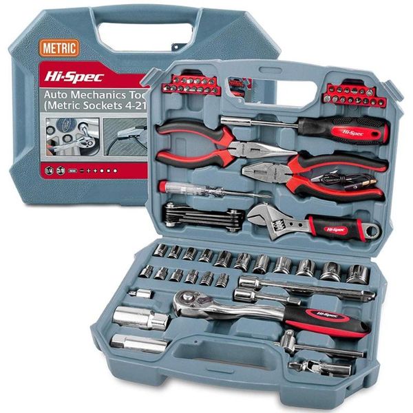 hi-spec 67pc hand tool set metric car auto repair automotive mechanics tool kit home garage socket wrench tools in case
hi-spec 67pc hand tool set metric car auto repair automotive mechanics tool kit home garage socket wrench tools in case