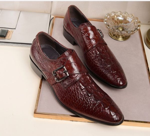 crocodile pattern shoes men fashion genuine leather dress shoes pointed toe duckle formal oxfords men office wedding, Black
crocodile pattern shoes men fashion genuine leather dress shoes pointed toe duckle formal oxfords men office wedding, Black