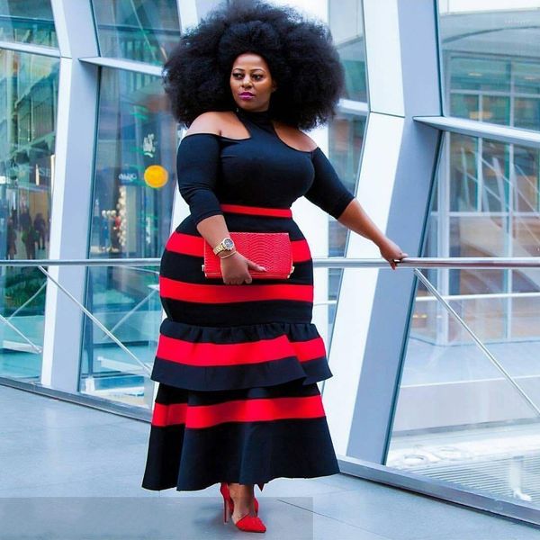 designer ruffle dress striped strapless vintage dresses fashion casual plus size women clothing womens 2020, Black;gray
designer ruffle dress striped strapless vintage dresses fashion casual plus size women clothing womens 2020, Black;gray