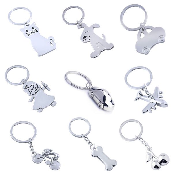 komi animal charms keychain stainless steel dog cat cherry car bone pendant key ring holder jewelry a50112-a50119, Silver
komi animal charms keychain stainless steel dog cat cherry car bone pendant key ring holder jewelry a50112-a50119, Silver