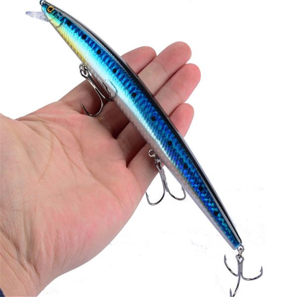 1pcs new big laser minnow fishing lures 18cm/24g fishing hard bait crankbaits isca artificiais pesca sea wobbler swimming baits 
1pcs new big laser minnow fishing lures 18cm/24g fishing hard bait crankbaits isca artificiais pesca sea wobbler swimming baits