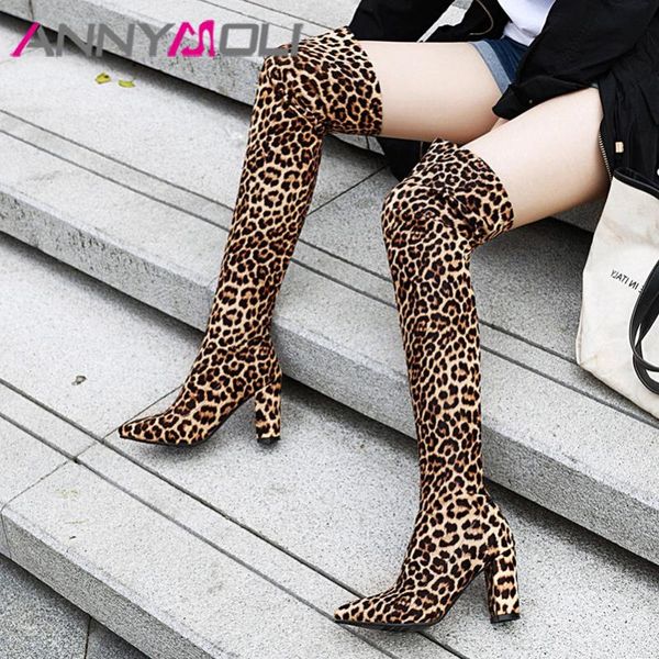 boots annymoli winter thigh high women leopard block heels over the knee slim stretch super heel shoes lady autumn 46, Black
boots annymoli winter thigh high women leopard block heels over the knee slim stretch super heel shoes lady autumn 46, Black