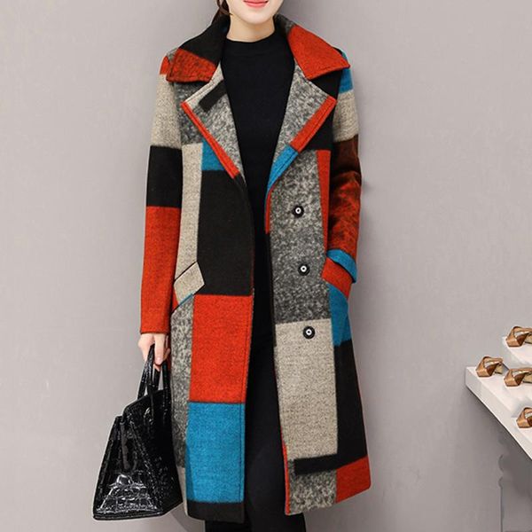 women's wool & blends coat female nice autumn women casual warm cashmere lady work office elegant vogue patchwork long coats#j31, Black
women's wool & blends coat female nice autumn women casual warm cashmere lady work office elegant vogue patchwork long coats#j31, Black