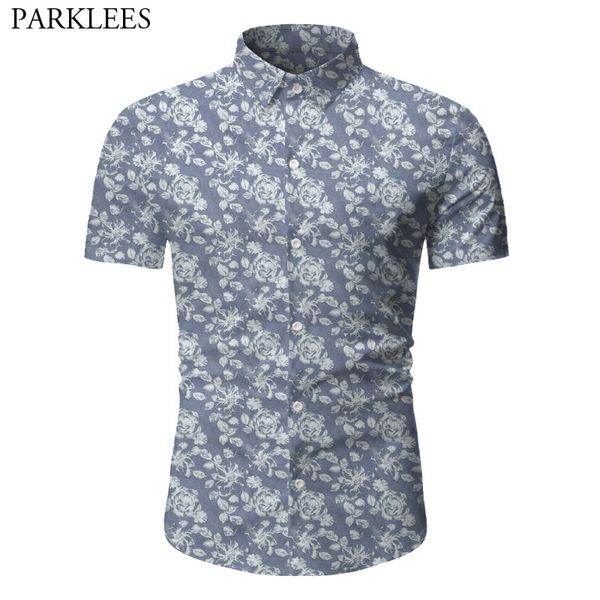 men's casual shirts small floral printed summer shirt men slim fit chemise homme fashion mens short sleeve camisa social masculina, White;black
men's casual shirts small floral printed summer shirt men slim fit chemise homme fashion mens short sleeve camisa social masculina, White;black