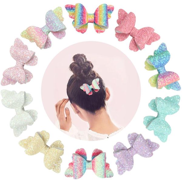 10pcs/lot girls glitter hair bows wing butterfly animal children hairpins with /without clips rainbow gradient color design, Golden;silver
10pcs/lot girls glitter hair bows wing butterfly animal children hairpins with /without clips rainbow gradient color design, Golden;silver