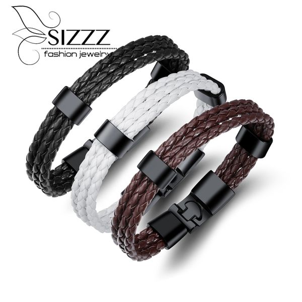 bangle sizzz 20cm long retro simple 3 layers braided white/black/brown color leather bracelet&bangles for men
bangle sizzz 20cm long retro simple 3 layers braided white/black/brown color leather bracelet&bangles for men
