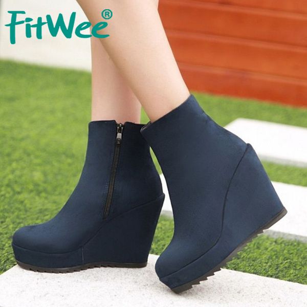 fitwee 4 colors women ankle boots zipper winter shoes brand high heels shoes woman fashion platform boots size 34-39, Black
fitwee 4 colors women ankle boots zipper winter shoes brand high heels shoes woman fashion platform boots size 34-39, Black