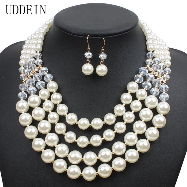 uddein африканских бусы ювелирных изделий наборов многослойной имитация pearl ожерелье нигерийских свадебные комплекты ювелирных изделий кол, Silver
uddein африканских бусы ювелирных изделий наборов многослойной имитация pearl ожерелье нигерийских свадебные комплекты ювелирных изделий кол, Silver