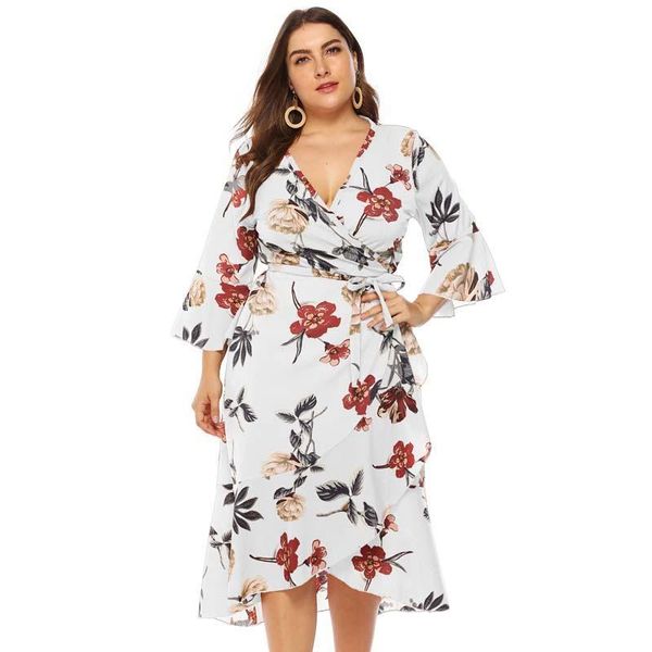 big size party dress female 2020 summer flower oversized dress women v-neck plus size midi beach boho dresses for women, Black;gray
big size party dress female 2020 summer flower oversized dress women v-neck plus size midi beach boho dresses for women, Black;gray